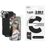 CARE By PanzerGlass iPhone 16 Pro Max 3-i-1 FASHION Bundle - Skjermbeskyttelse (UWF) / Deksel / Kamerabeskyttelse - Gjennomsiktig / Svart