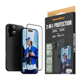 iPhone 16 PanzerGlass 2-i-1 Bundle m. EasyAligner - Skjermbeskyttelse (UWF) / Kamerabeskyttelse - Gjennomsiktig / Svart