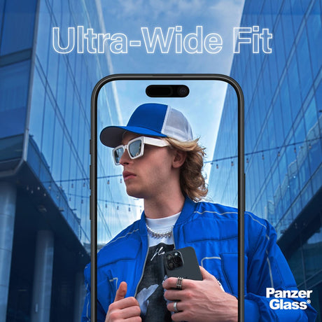 iPhone 16 Pro Max PanzerGlass 2-i-1 Bundle m. EasyAligner - Skjermbeskyttelse (UWF) / Kamerabeskyttelse - Gjennomsiktig / Svart