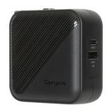 Targus 65W GaN PD Vegglader med USB-C, USB-A og Reiseadaptere - Svart