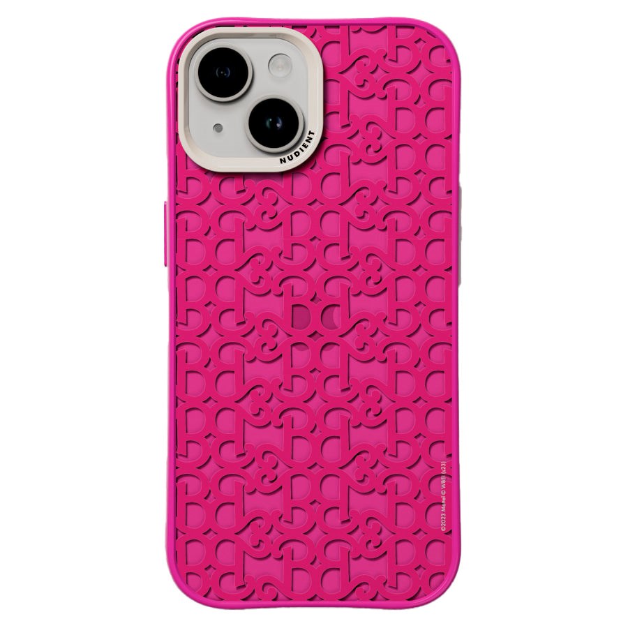 Nudient Form Case iPhone 15 Deksel - Barbie Monogram