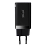 Baseus 30W Super Si Pro PD Vegglader USB-C & USB-A - Svart