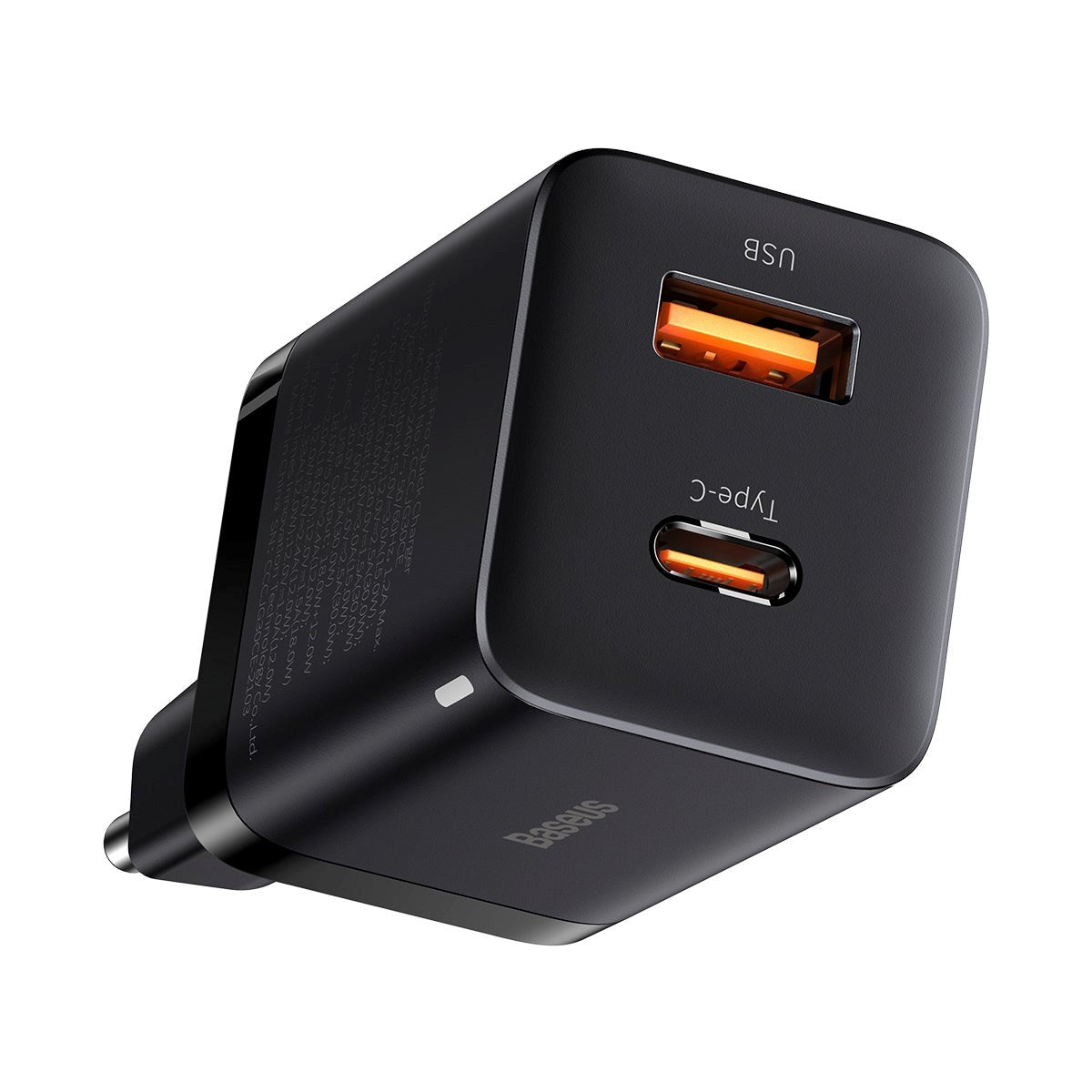 Baseus 30W Super Si Pro PD Vegglader USB-C & USB-A - Svart