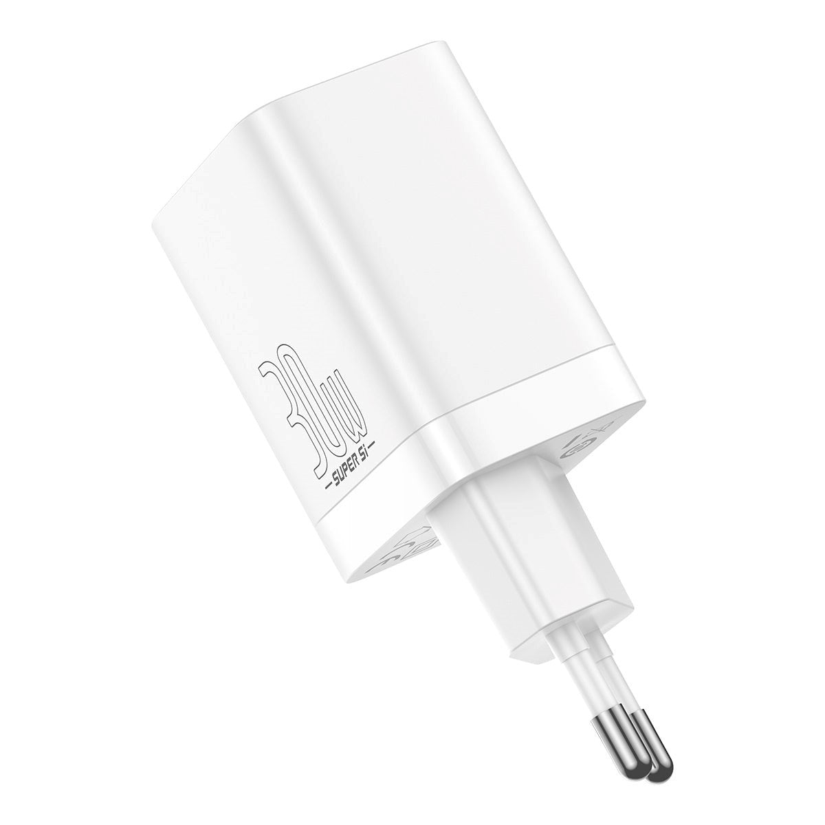 Baseus 30W Super Si Pro PD Vegglader USB-C & USB-A - Hvit