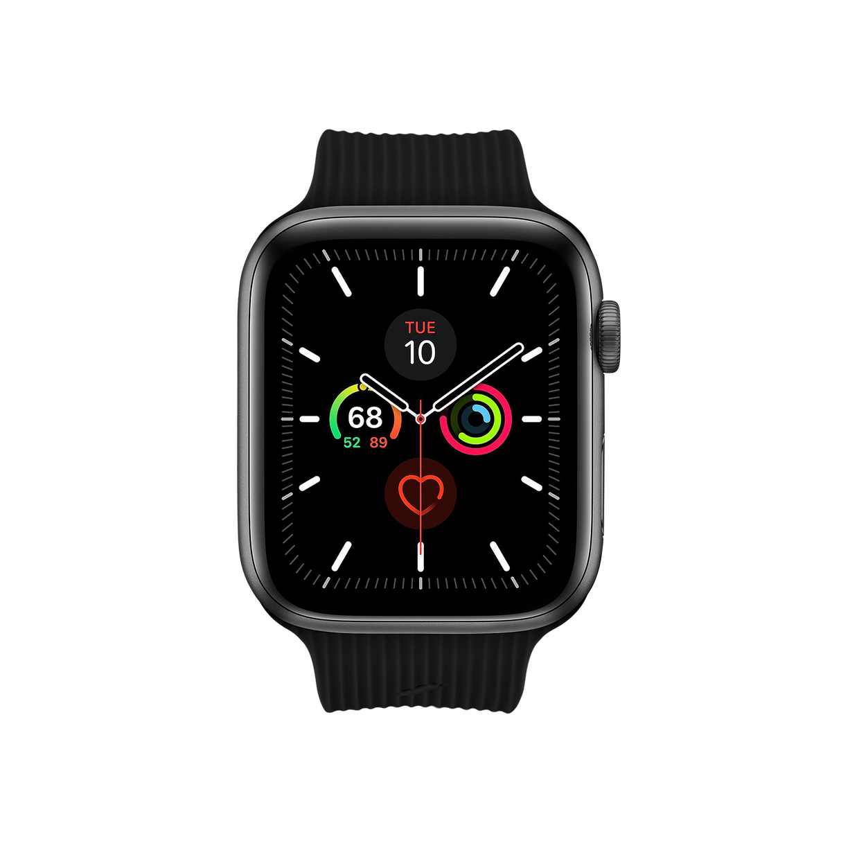 Apple Watch (42/44/SE/45/46/49mm) Native Union Curve Strap Black Silikonstropp - Svart