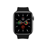 Apple Watch (42/44/SE/45/46/49mm) Native Union Curve Strap Black Silikonstropp - Svart