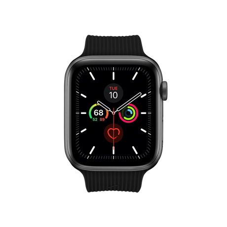 Apple Watch (42/44/SE/45/46/49mm) Native Union Curve Strap Black Silikonstropp - Svart