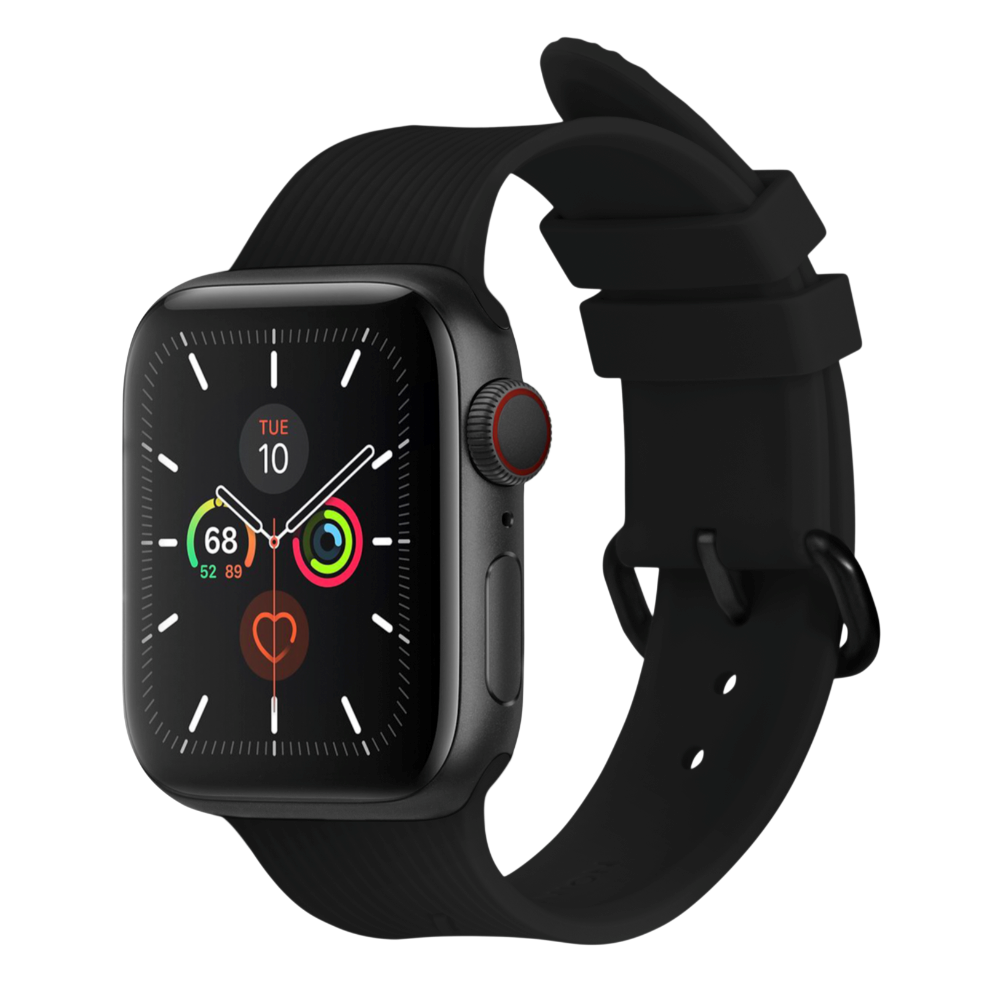 Apple Watch (38/40/SE/41/42mm) Native Union Curve Strap Silikonstropp - Svart