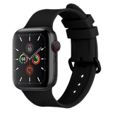 Apple Watch (42/44/SE/45/46/49mm) Native Union Curve Strap Black Silikonstropp - Svart