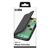 iPhone 15 Pro Max SBS Wallet Lite Deksel - Svart