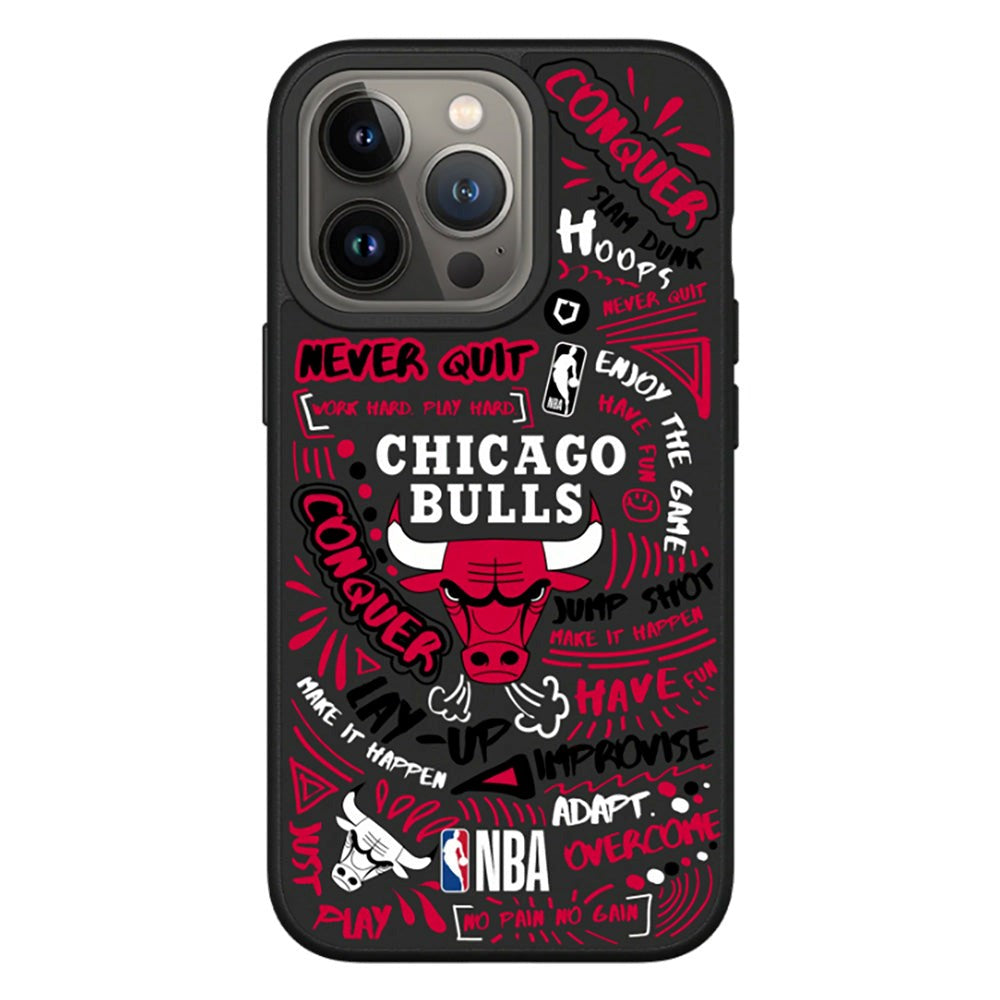 iPhone 13 Pro RhinoShield SolidSuit Håndverker Deksel med Chicago Bulls - Graffiti