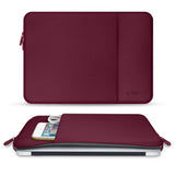 Tech-Protect MacBook / Laptop Neopren  Sleeve 15-16" (36.5 x 25.5 cm) med Ekstra Lomme - Burgund