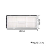 Støvsugerfilter til Roborock S7 Pro Ultra / S7 MaxV Ultra / S8 Pro Ultra / S7 / S7+ / S7 MaxV / S7 Max Ultra / S7 MaxV Plus / Q7 Max+ / S8 / S8+ robotstøvsuger - Svart + Hvit