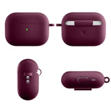 Apple Airpods Pro 2nd Gen (2022) Silikondeksel med Karabinkrok - Bordeaux