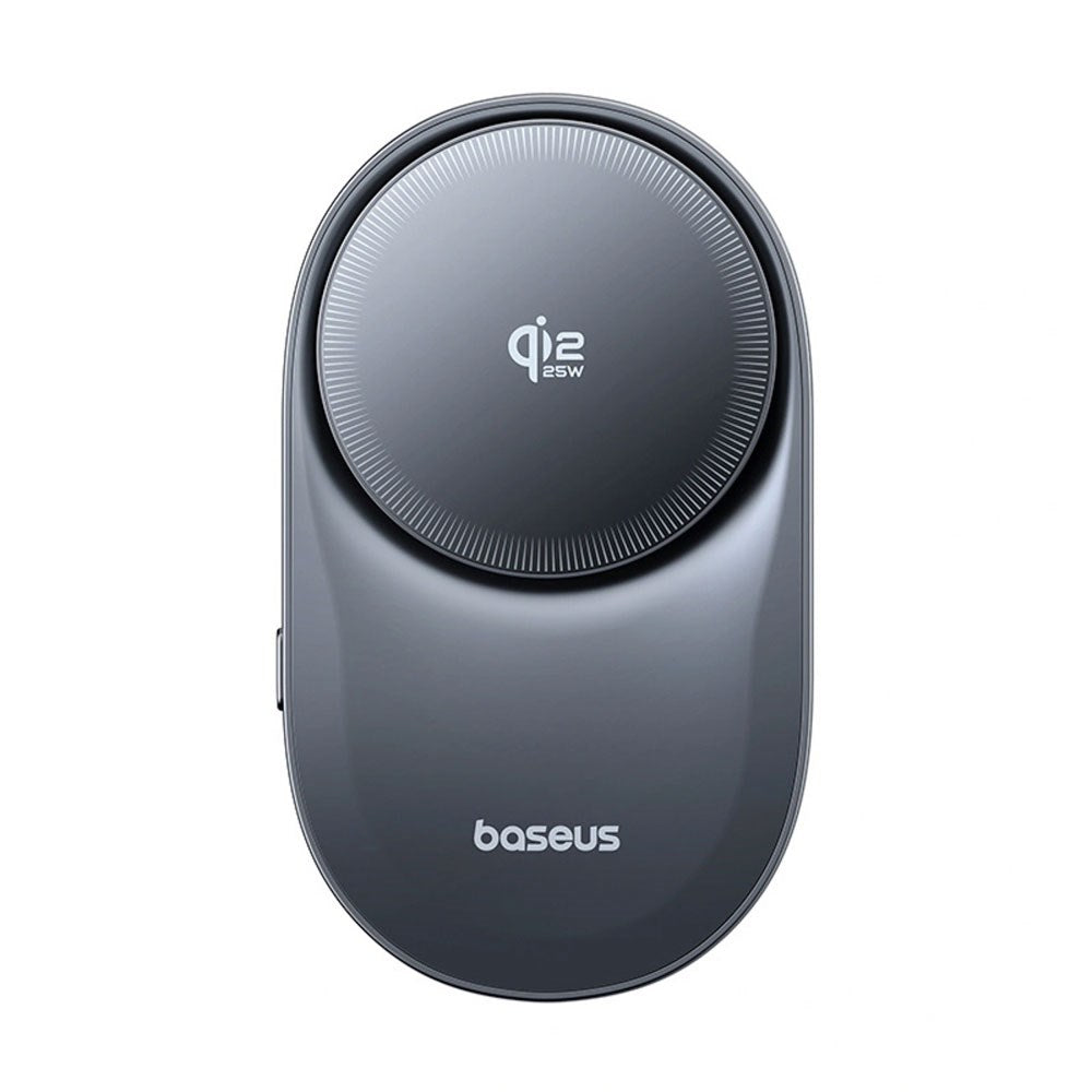 Baseus Magnetisk Bilholder med Trådløs Lading & Vifte - Ventilasjonsgitter - MagSafe Kompatibel - Svart