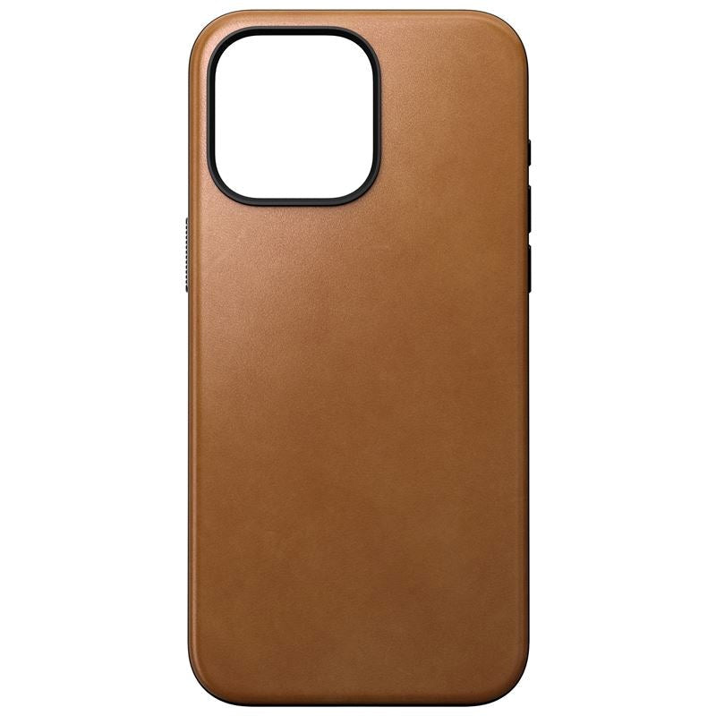 iPhone 15 Pro Max Nomad Modern Leather Deksel - MagSafe Kompatibel - Tan