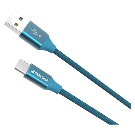 GreyLime Flettet (3A/15W) USB-C Kabel 2 meter - Blå