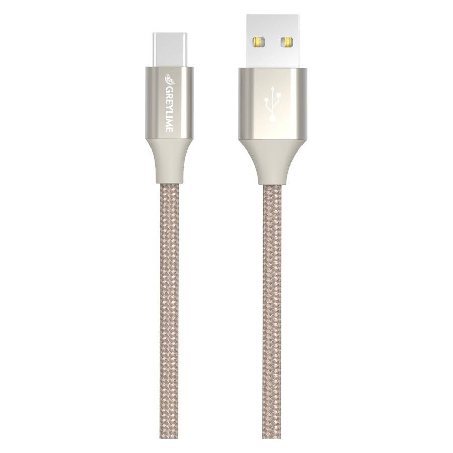 GreyLime Flettet (3A/15W) USB-C Kabel 1 meter - Beige