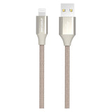 GreyLime Flettet USB-A til Lightning Kabel 2 meter - Beige