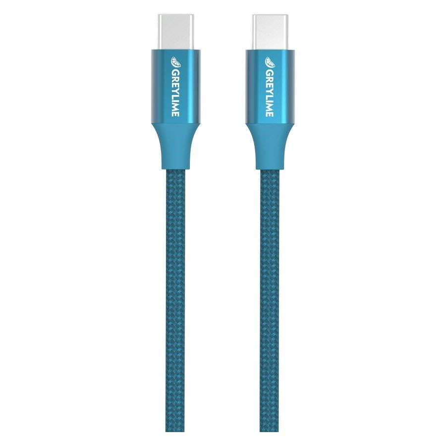 GreyLime Flettet USB-C til USB-C Kabel 2 meter - Blå