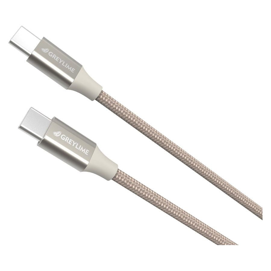 GreyLime Flettet USB-C til USB-C Kabel 2 meter - Beige