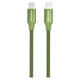 GreyLime Flettet USB-C til USB-C Kabel 2 meter - Grønn