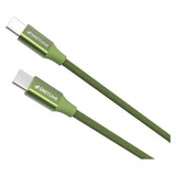 GreyLime Flettet USB-C til USB-C Kabel 1 meter - Grøn