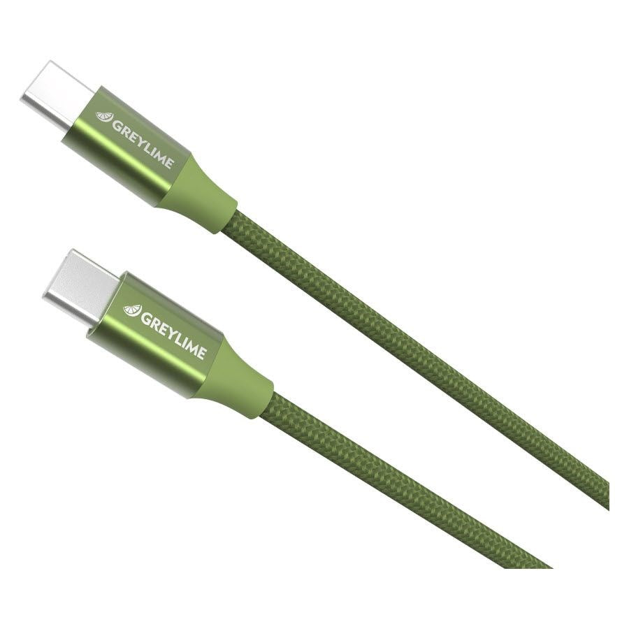 GreyLime 60W Flettet USB-C til USB-C Kabel 1 meter - Grønn