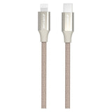 GreyLime 18W Flettet USB-C til Lightning Kabel 2 meter - Beige