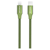 GreyLime 18W Flettet USB-C til Lightning Kabel 1 meter - Grønn