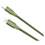 GreyLime 18W Flettet USB-C til Lightning Kabel 1 meter - Grønn