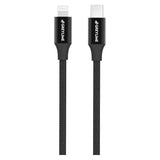 GreyLime 18W Flettet USB-C til Lightning Kabel 1 meter - Svart