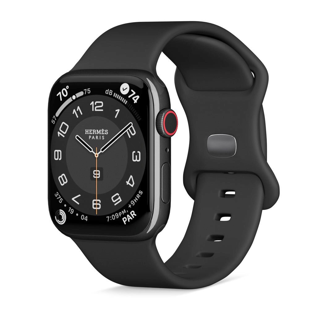 Apple Watch (38/40/SE/41/42mm) Epico Silikon Rem - Svart