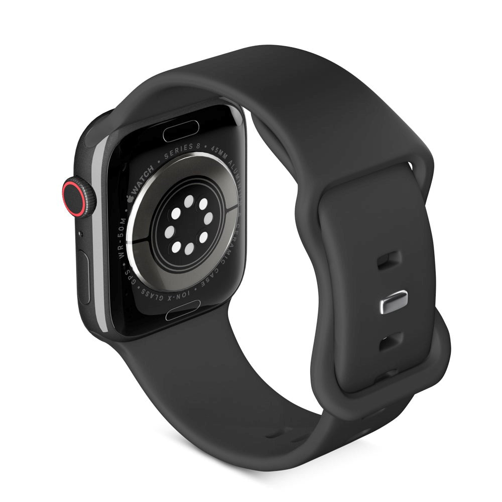 Apple Watch (38/40/SE/41/42mm) Epico Silikon Rem - Svart