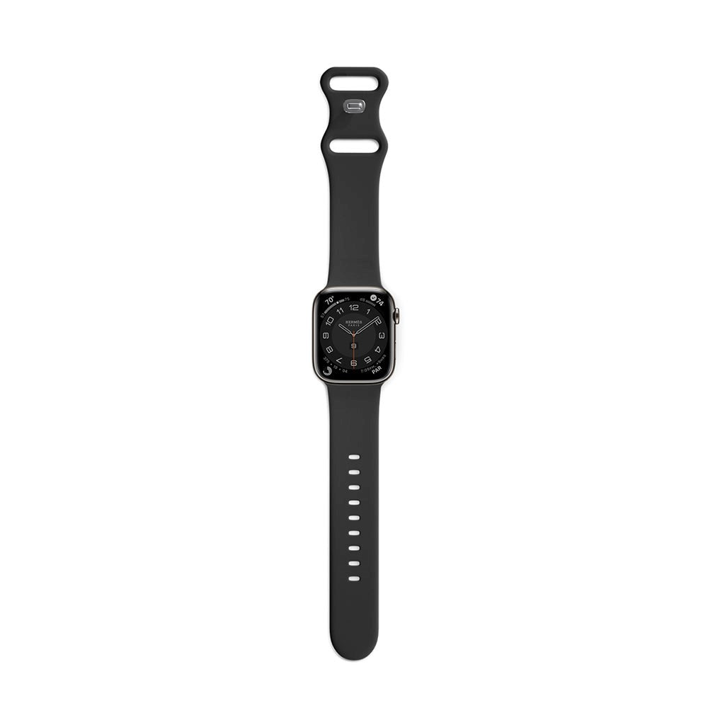 Apple Watch (38/40/SE/41/42mm) Epico Silikon Rem - Svart