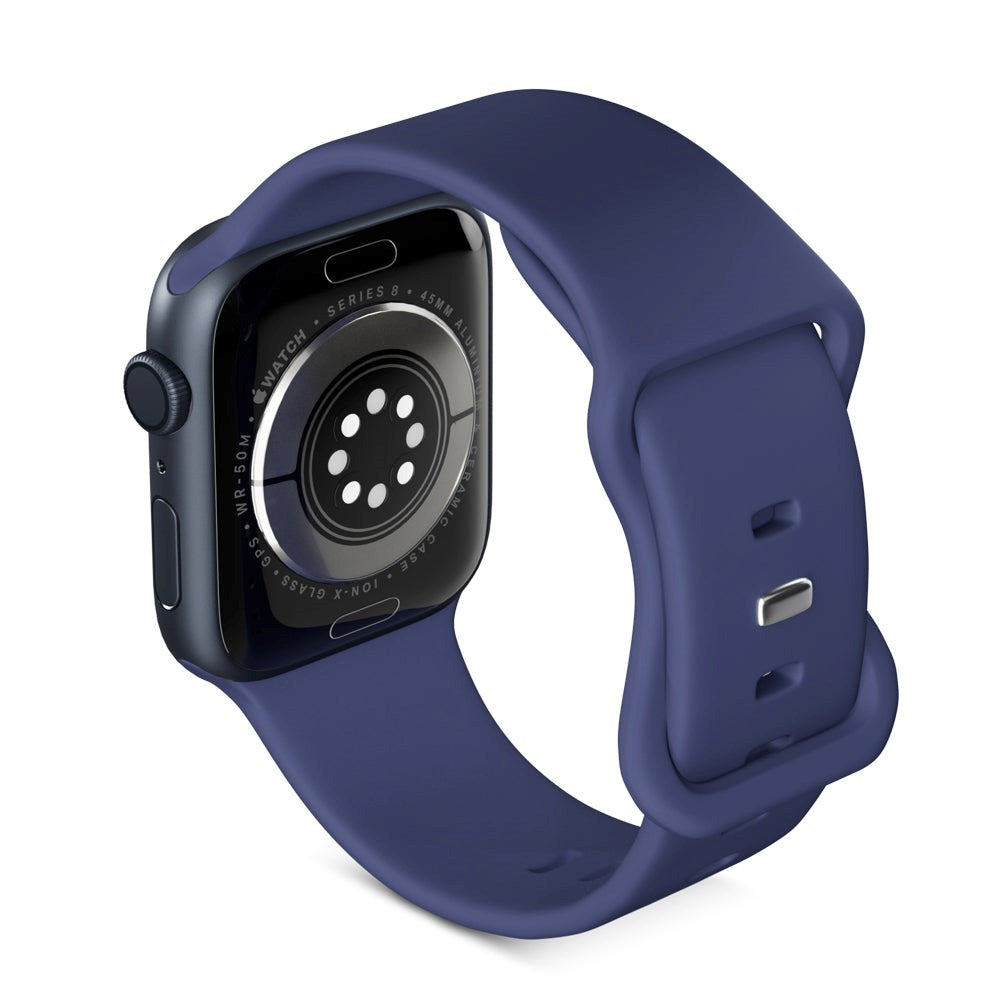 Apple Watch (42/44/SE/45/46/49mm) Epico Silikon Rem - Blå