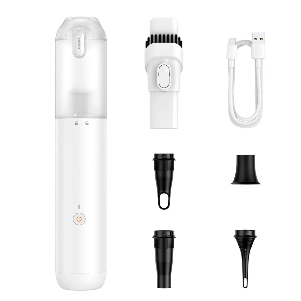 Baseus A3lite Vacuum Cleaner - Trådløs Støvsuger for Bil med Pumpefunksjon - Hvit