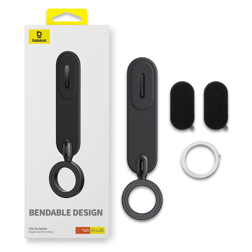 Baseus C02 Go Fleksibel Bilholder - Dashbord - MagSafe Kompatibel - Svart