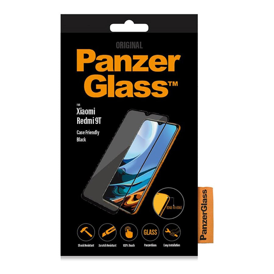 Xiaomi Redmi Note 9T (5G) PanzerGlass Skjermbeskytter - Case Friendly - Svart Kant