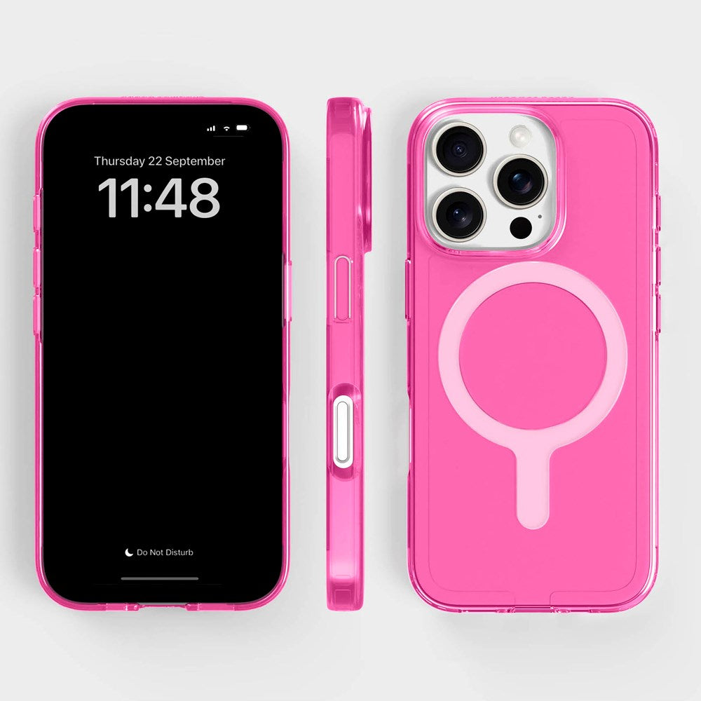 agood company iPhone 16 Pro CLRPRTCT  100% Resirkulert Plast Deksel - Transparent / Candy Pink