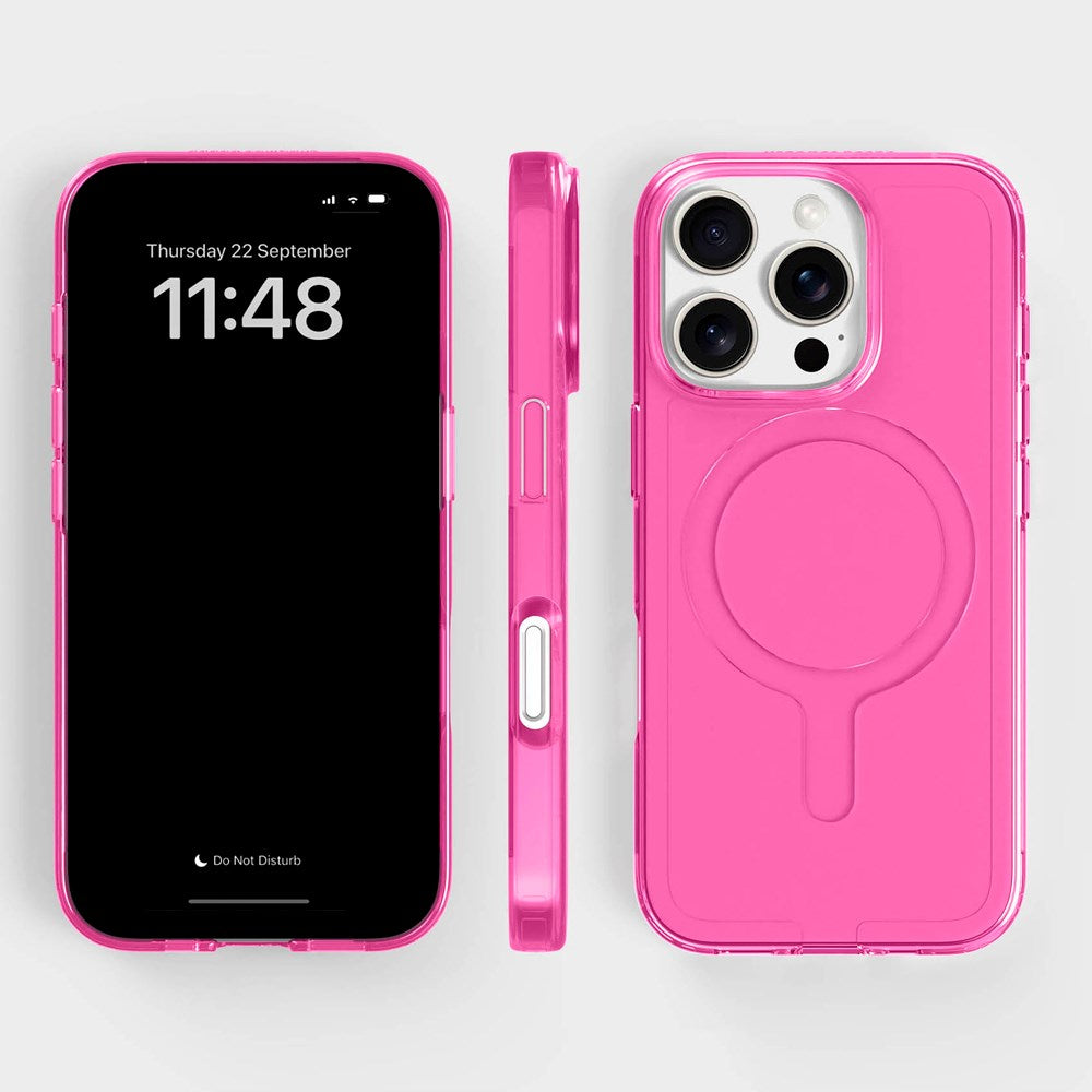 agood company iPhone 16 Pro CLRPRTCT  100% Resirkulert Plast Deksel - Transparent / Candy Pink