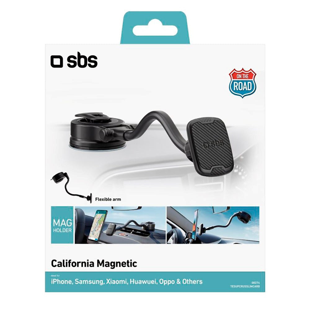 SBS California Magnetisk Mobiltelefonholder for Bil - Svart