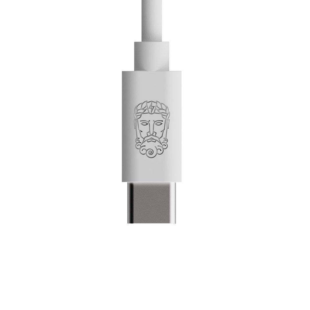 Upström Cirkulär USB-C til USB-C Kabel 100W - 1.2m - Hvit