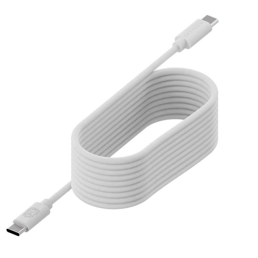 Upström Cirkulär USB-C til USB-C Kabel 100W - 1.2m - Hvit