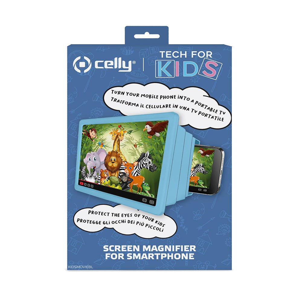 Celly Smartphone Screen Magnifier for Barn - Blå