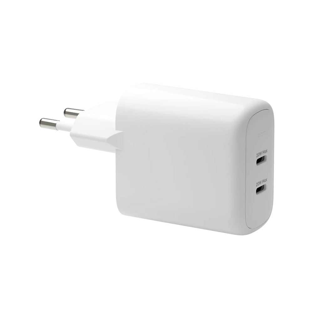 dbramante1928 EU Vegglader - 2 x USB-C 20W - Hvit