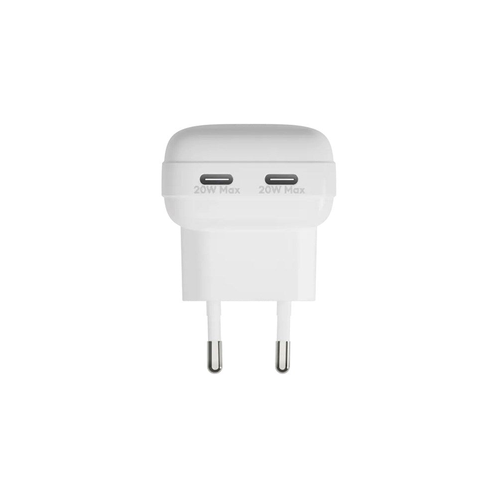 20W Vegglader dbramante1928 med 2 x USB-C-Plugger - Hvit