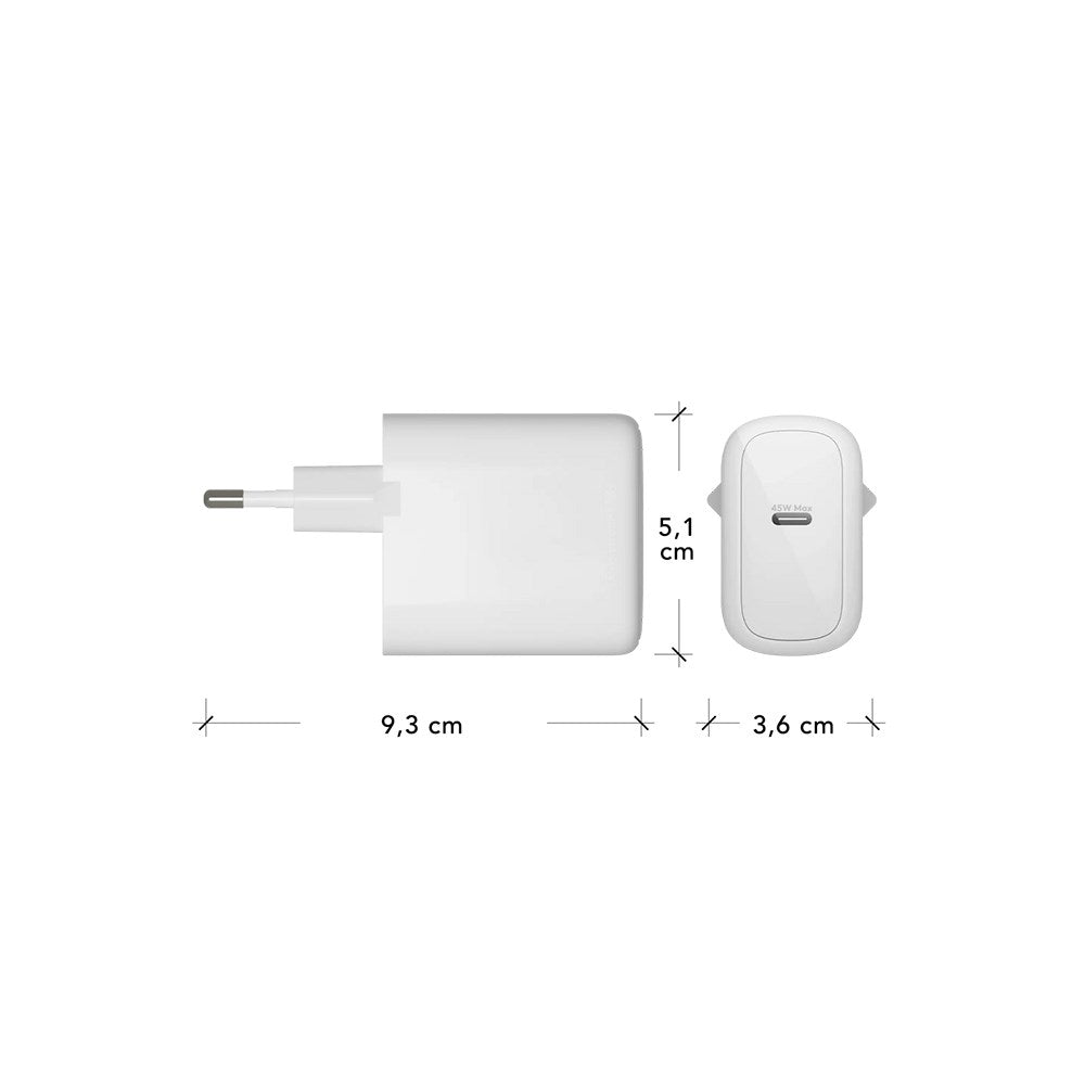 dbramante1928 EU Vegglader - 1 x USB-C 45W - Hvit