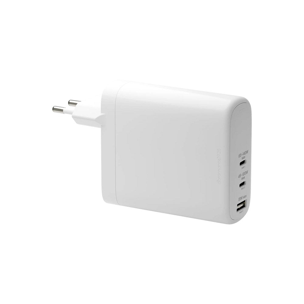 dbramante1928 EU Vegglader - 2 x USB-C 65-140W/45-100W/1 x USB-A 18W - Hvit