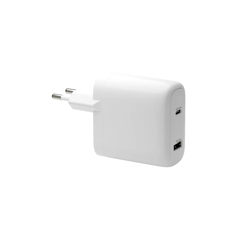 dbramante1928 EU Vegglader - 1 x USB-C 65W/1 x USB-A 18W - Hvit